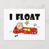 I Float T - Shirt und Geschenke Postkarte (Vorderseite)