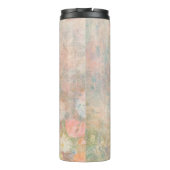 I Floral Monogram Letter Custom Name Thermosbecher (Rückseite)