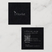 i floristさまショップカード2 quadratische visitenkarte (Vorne/Hinten)