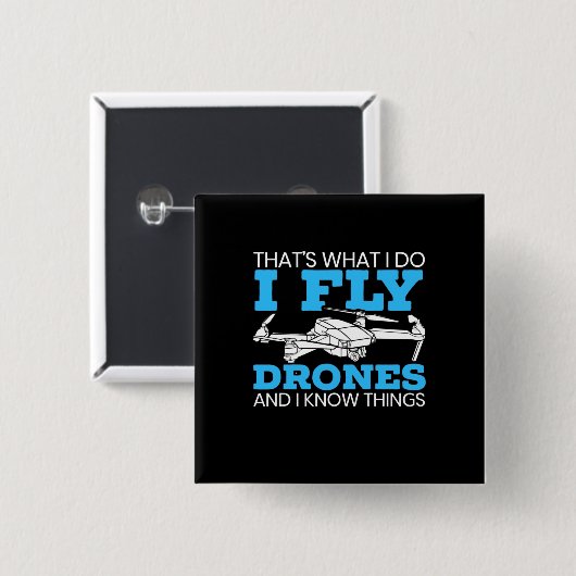I Fly Drones Button (Vorne & Hinten)