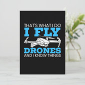 I Fly Drones Einladung (Stehend Vorderseite)