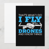 I Fly Drones Einladung (Vorne/Hinten)