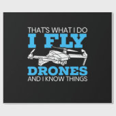 I Fly Drones Geschenkpapier (Flach)