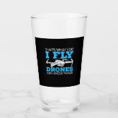 I Fly Drones Glas (Vorderseite)