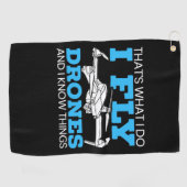 I Fly Drones Golfhandtuch (Horizontal)