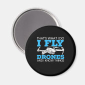 I Fly Drones Magnet (Vorderseite/Rückseite)