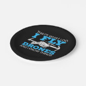 I Fly Drones Pappteller (Schrägansicht)