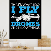 I Fly Drones Poster (Küche)