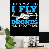I Fly Drones Poster (Heimbüro)