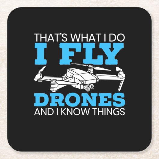 I Fly Drones Rechteckiger Pappuntersetzer (Vorderseite)