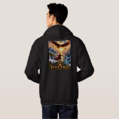 I Fly Free Fantasy Eagle Pullover Kapuzenpullover (Schwarz voll)
