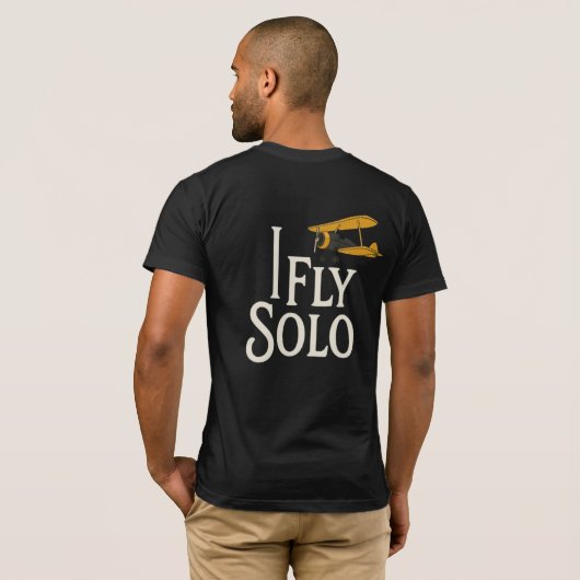 I Fly Solo : Endlose Freiheit T-Shirt (Schwarz voll)