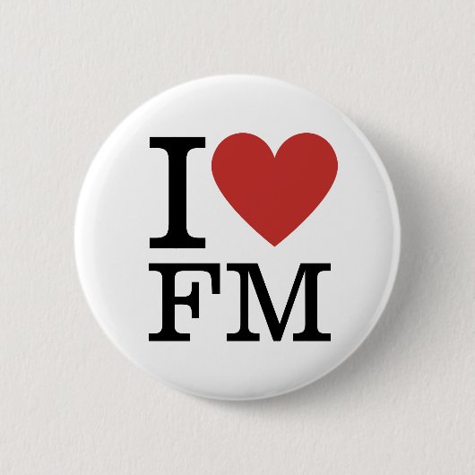 I ❤️ FM Facility Management Mitarbeiter CUSTOM But Button (Vorderseite)