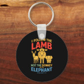 I Follow The Lamb Not The Or The Elephant Christia Schlüsselanhänger (Vorderseite)