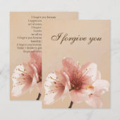 i forgive you flower einladung (Vorne/Hinten)