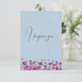 i forgive you flower einladung (Stehend Vorderseite)