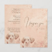 i forgive you flower vintage dog einladung (Vorne/Hinten)