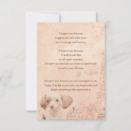 i forgive you flower vintage dog einladung