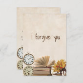 i forgive you flower vintage einladung (Vorne/Hinten)