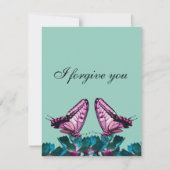 i forgive you rainbow butterfly einladung (Vorderseite)