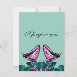 i forgive you rainbow butterfly einladung