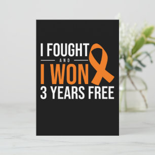 I Fought and I Won Cancer Survivor Orange Ribbon Einladung