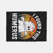 I Found This Humerus Funny Ghost Nurse Halloween Fleecedecke (Vorderseite (Horizontal))