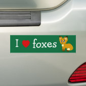 I Foxes Liebe/Herz Autoaufkleber (Auf Auto)