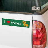 I Foxes Liebe/Herz Autoaufkleber (Auf Lkw)