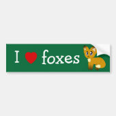 I Foxes Liebe/Herz Autoaufkleber (Vorne)