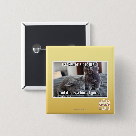 I fragt für einen Bruder Button (Vorne & Hinten)