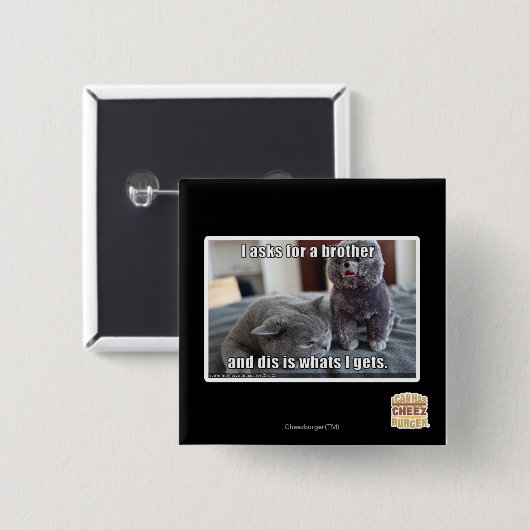 I fragt für einen Bruder Button (Vorne & Hinten)