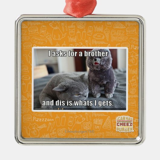 I fragt für einen Bruder Ornament Aus Metall (Vorne)