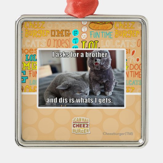 I fragt für einen Bruder Ornament Aus Metall (Vorne)