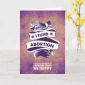 I Fund Abortion Notecard Karte (Gelbe Blume)