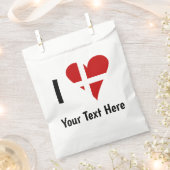 I (Funky Heart Shaped Danish Flag) Ihr Text Geschenktütchen (Ausgeschnitten)