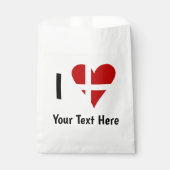 I (Funky Heart Shaped Danish Flag) Ihr Text Geschenktütchen (Vorderseite)