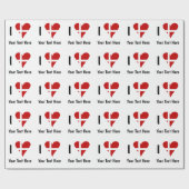 I (Funky Heart Shaped Danish Flag) Your Text Geschenkpapier (Flach)