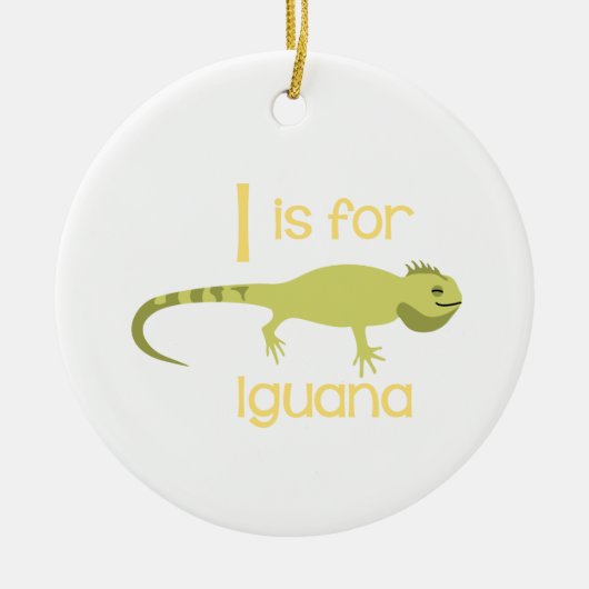 I für Iguana Keramik Ornament (Vorne)