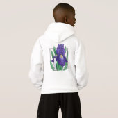 I für Iris-Blumen-Monogramm Hoodie (Schwarz voll)
