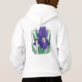 I für Iris-Blumen-Monogramm Hoodie (Rückseite)