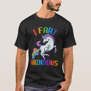 I Furz Rainbows Funny Unicorn Sarcastic Spaß Rette T-Shirt