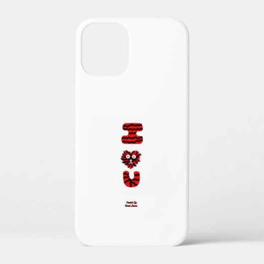 I Fuzzy U Apple iPhone 12 Mini-Fall Case-Mate iPhone Hülle (Rückseite)