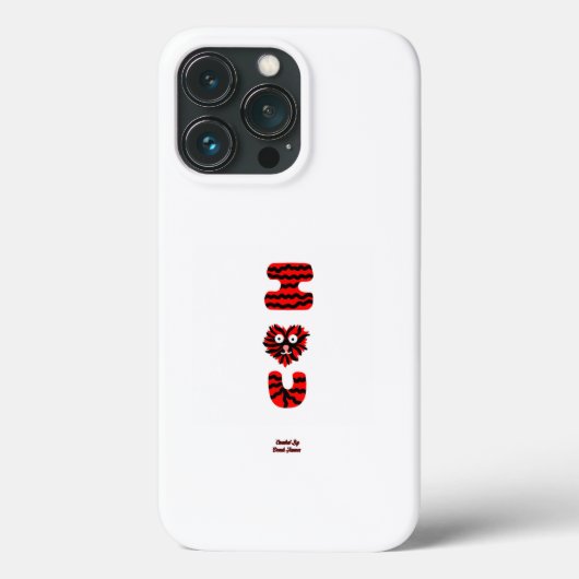 I Fuzzy U Apple iPhone 13 Pro Fall Case-Mate iPhone Hülle (Rückseite)
