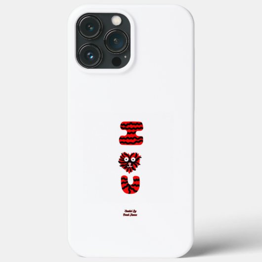 I Fuzzy U Apple iPhone 13 Pro Max Fall Case-Mate iPhone Hülle (Rückseite)