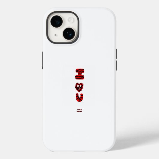I Fuzzy U Apple iPhone 14 Fall Case-Mate iPhone Hülle (Rückseite)