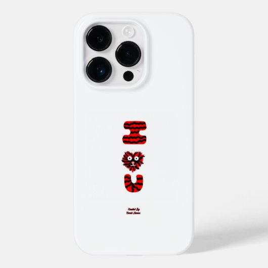 I Fuzzy U Apple iPhone 14 Pro Fall Case-Mate iPhone Hülle (Rückseite)