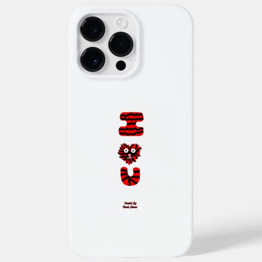 I Fuzzy U Apple iPhone 14 Pro Max Fall Case-Mate iPhone Hülle (Rückseite)