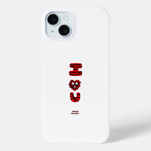 I Fuzzy U Apple iPhone 15 Plus Fall Case-Mate iPhone Hülle (Rückseite)