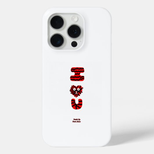 I Fuzzy U Apple iPhone 15 Pro Fall Case-Mate iPhone Hülle (Rückseite)